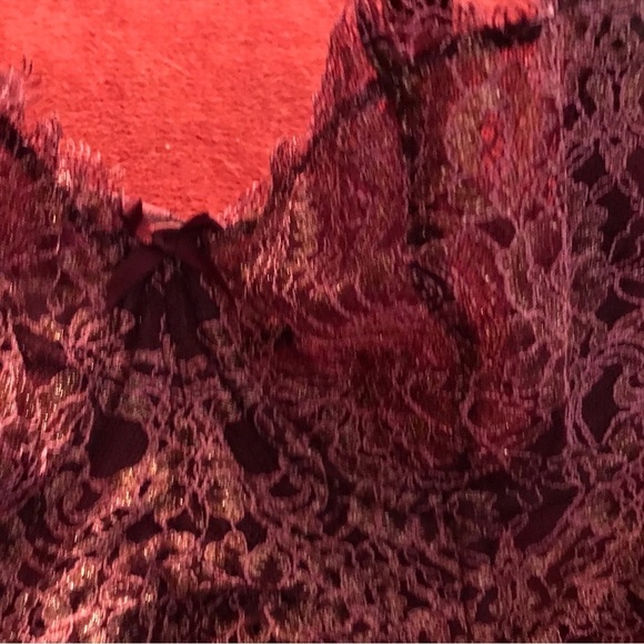 Victoria Secret  36C Burgundy long lined Very Sexy Lace straps 3 rows of hooks - Picture 10 of 12